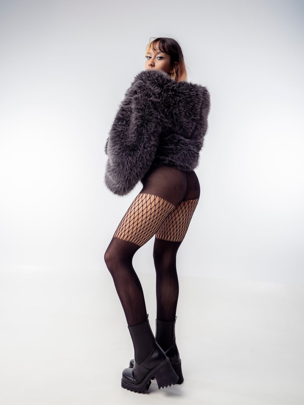 Medias panty estilo bota